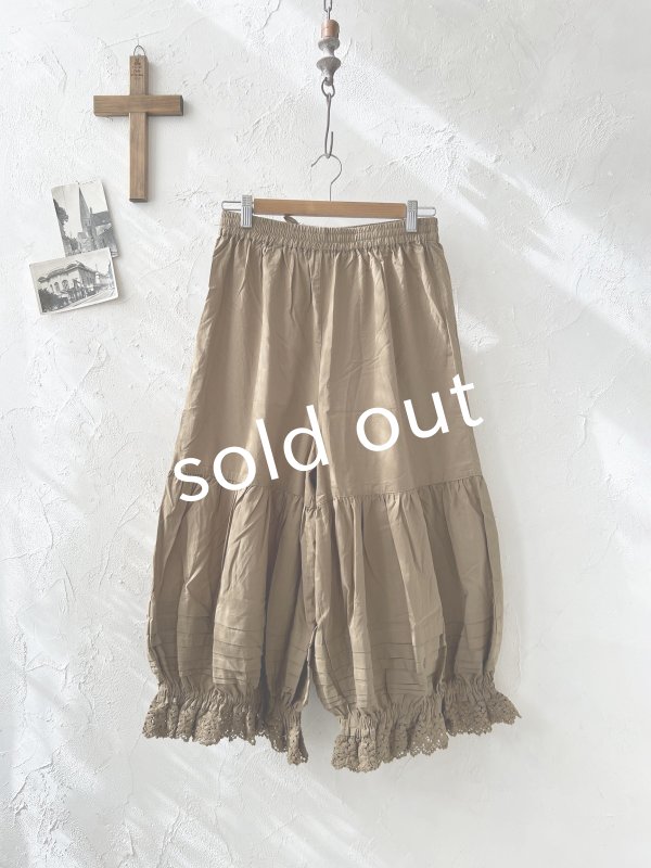 画像3: manoamano/１段レースドロワーズペチパンツ・オリーブ (3)