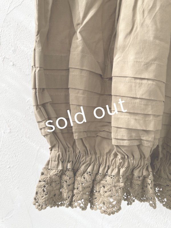画像4: manoamano/１段レースドロワーズペチパンツ・オリーブ (4)