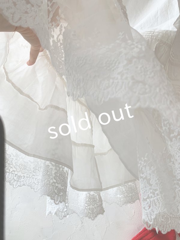 画像5: manoamano/レースティアードペチスカート・オフ (5)