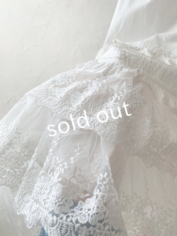 画像4: manoamano/レースティアードペチスカート・オフ (4)