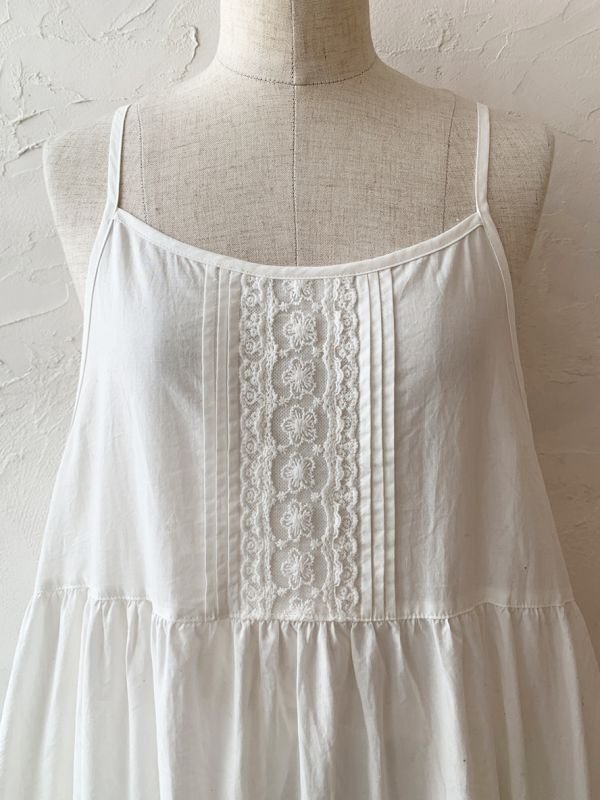 画像2: manoamano/レースティアードペチコートキャミ・オフ (2)