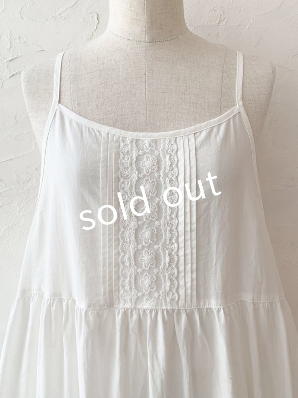 画像2: manoamano/レースティアードペチコートキャミ (2)