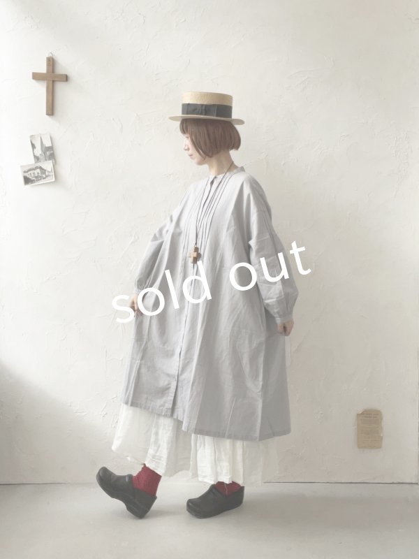 画像9: Branch m'/タックシャツチュニック・ライトグレー (9)