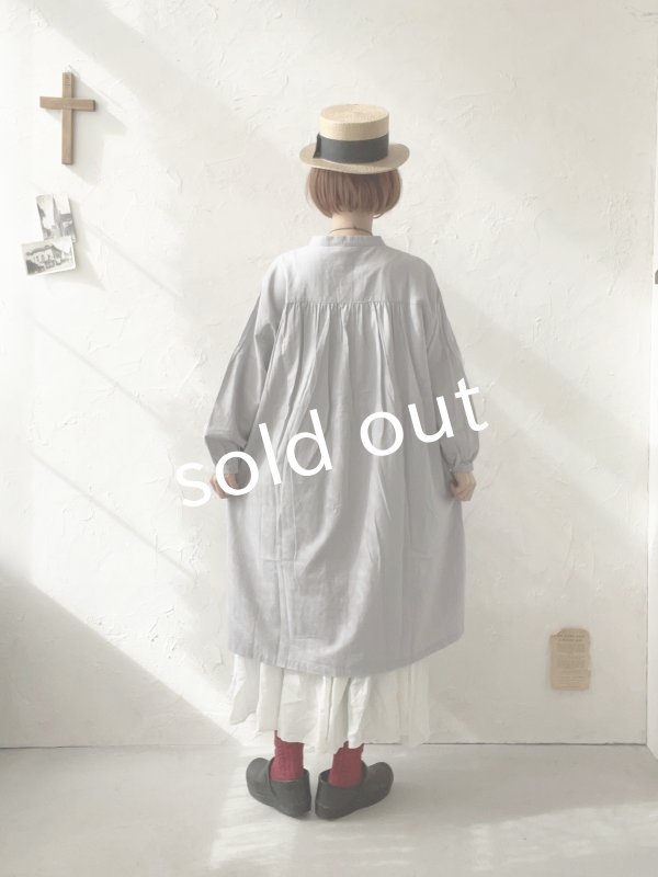 画像10: Branch m'/タックシャツチュニック・ライトグレー (10)