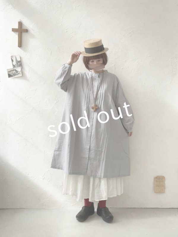 画像8: Branch m'/タックシャツチュニック・ライトグレー (8)