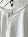 画像2: seasew.／高密度ツイルノーカラーシャツ・オフ (2)