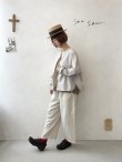 画像1: seasew.／コットンヘンプタックパンツ・生成り (1)