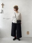 画像1: seasew.／ワッシャータックワイドパンツ・ブラック (1)