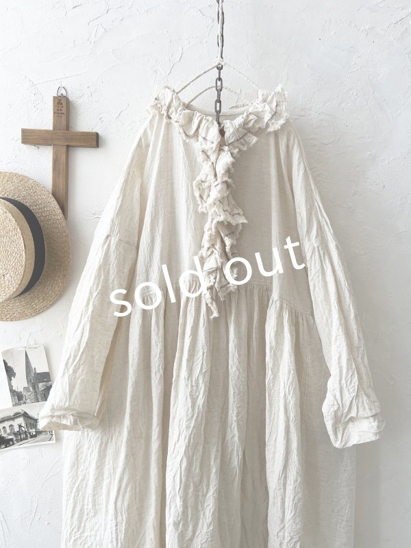 画像2: MARCHE' DE SOEUR／フローフリルワンピース・アイボリー (2)