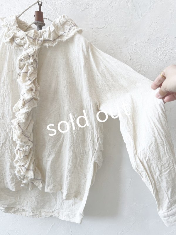 画像9: MARCHE' DE SOEUR／フローフリルタイトブラウス・アイボリー (9)