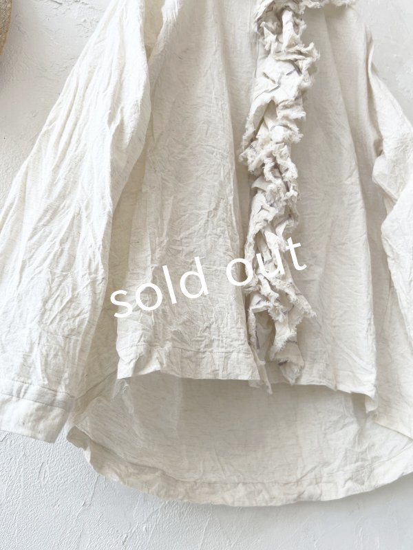 画像7: MARCHE' DE SOEUR／フローフリルタイトブラウス・アイボリー (7)