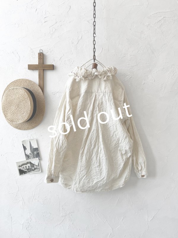 画像10: MARCHE' DE SOEUR／フローフリルタイトブラウス・アイボリー (10)