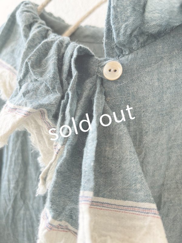 画像4: MARCHE' DE SOEUR／フローフリルタイトブラウス・ブルー (4)