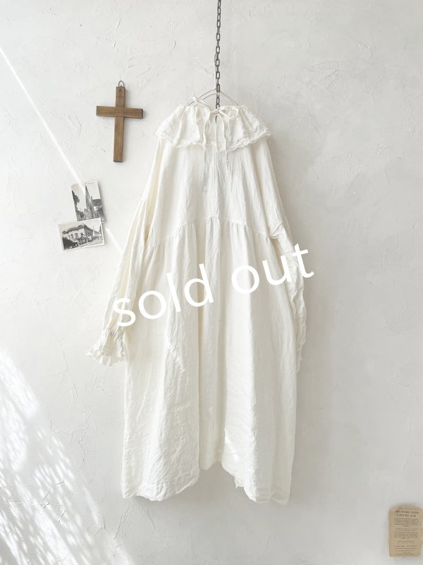 画像10: MARCHE' DE SOEUR／ラッフル襟のワンピース・オフ (10)