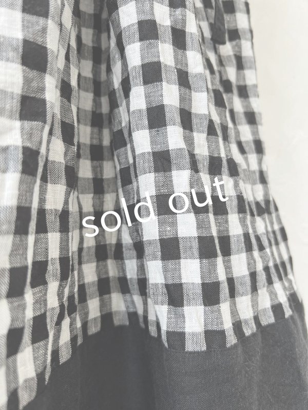 画像6: MARCHE' DE SOEUR／ポケットスカート・ギンガム×ブラック (6)