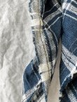 画像4: MARCHE' DE SOEUR／革タグ付きストール・ブルーチェック (4)
