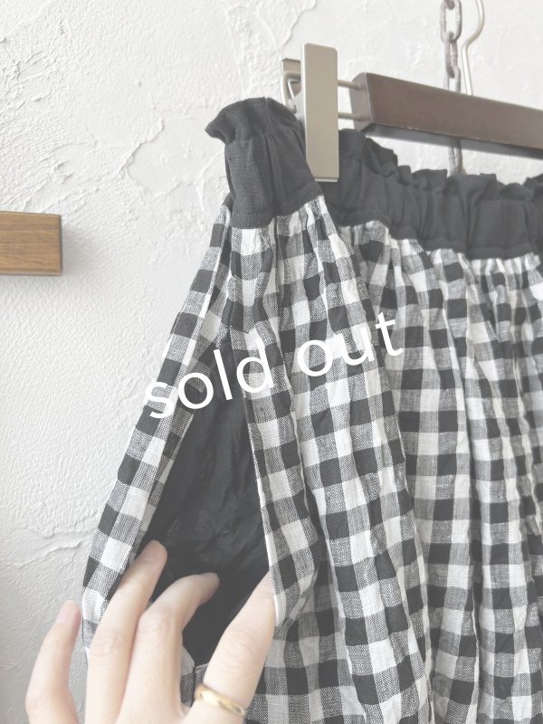 画像7: MARCHE' DE SOEUR／ポケットスカート・ギンガム×ブラック (7)
