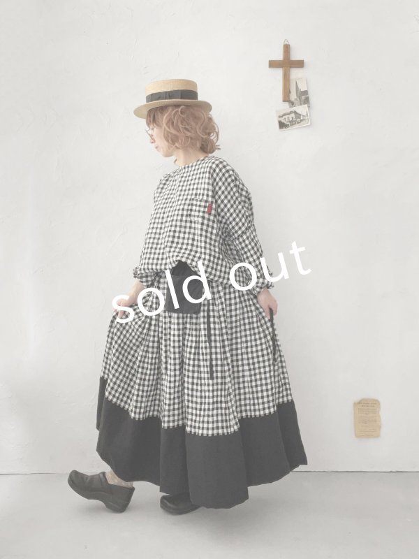 画像11: MARCHE' DE SOEUR／ポケットスカート・ギンガム×ブラック (11)