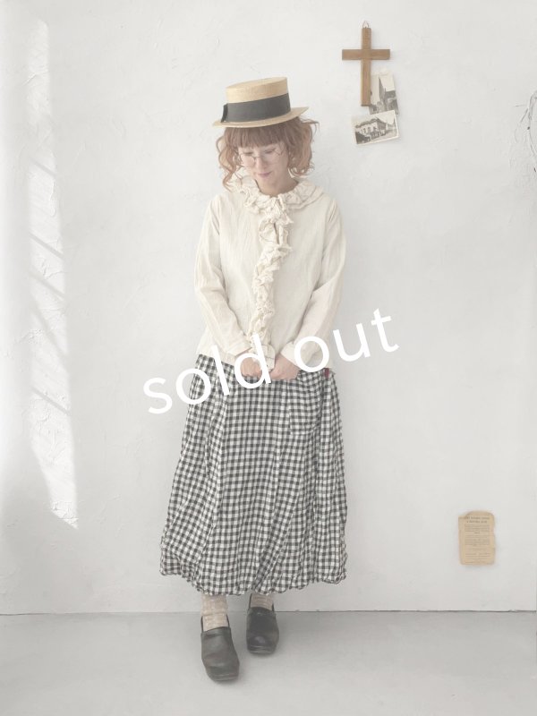 画像12: MARCHE' DE SOEUR／フローフリルタイトブラウス・アイボリー (12)