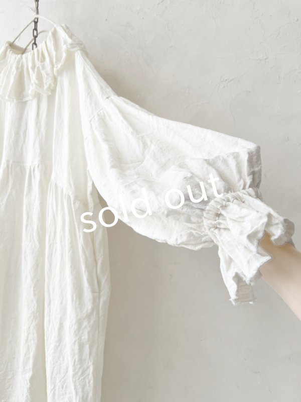 画像6: MARCHE' DE SOEUR／ラッフル襟のワンピース・オフ (6)