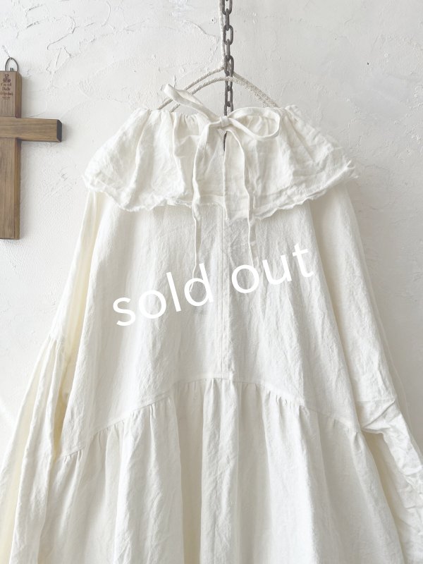 画像11: MARCHE' DE SOEUR／ラッフル襟のワンピース・オフ (11)