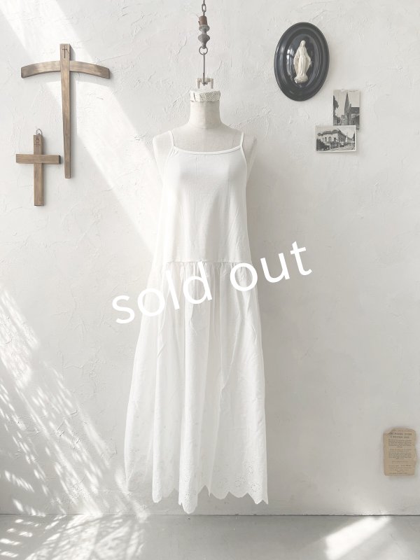 画像3: manoamano/スカラップレースペチコートキャミ (3)