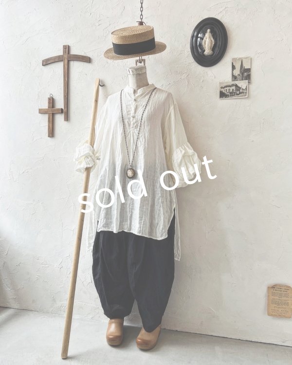 画像9: HALLELUJAH／11, Edwardian Chemise エドワーディアン ブラウス・Off-white  (9)