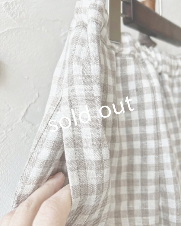 画像4: Branch m'/ギンガムチェックスカート・ベージュ (4)