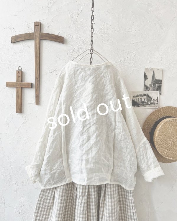 画像9: Branch m'/リネンのボレロカーディガン・オフ (9)