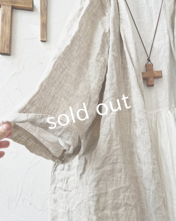 画像5: Branch m'/リネンのロングカーディガン・ナチュラル (5)