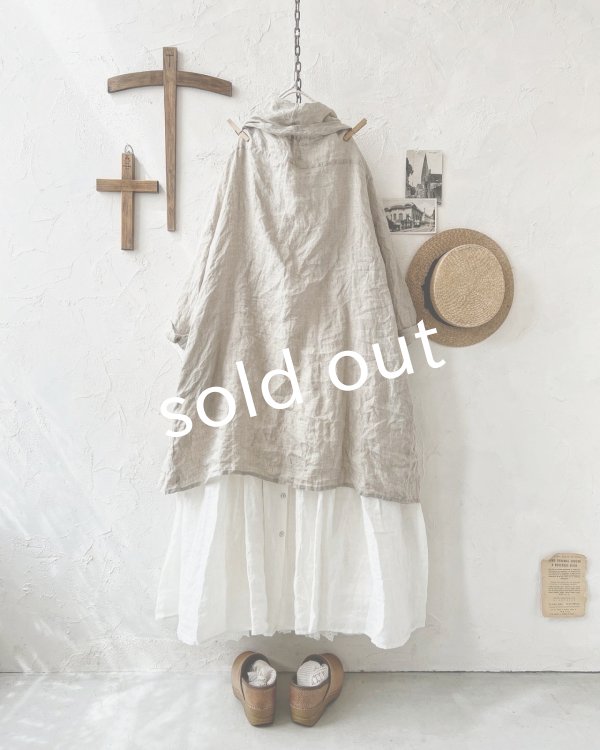 画像9: Branch m'/リネンのロングカーディガン・ナチュラル (9)