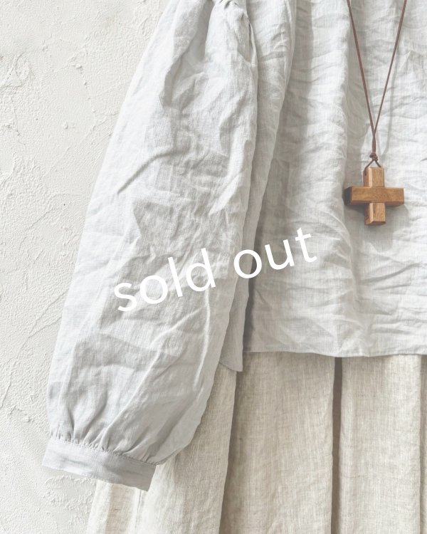 画像5: Branch m'/織姫炊きリネンプルオーバー・ライトグレー (5)