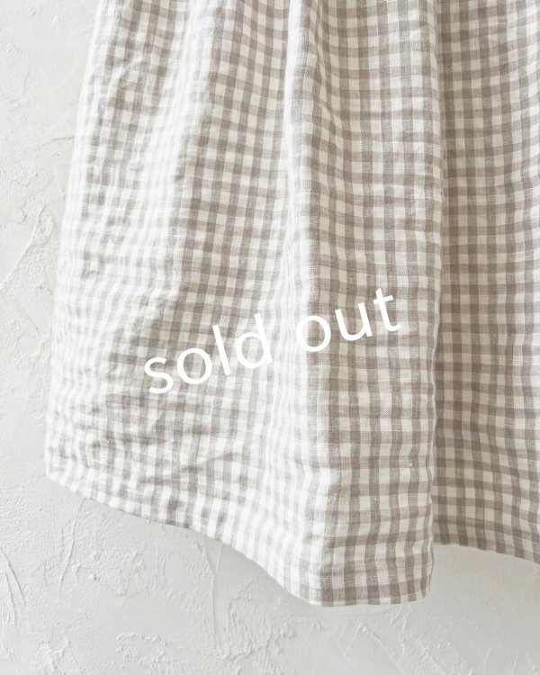 画像6: Branch m'/ギンガムチェックスカート・ベージュ (6)