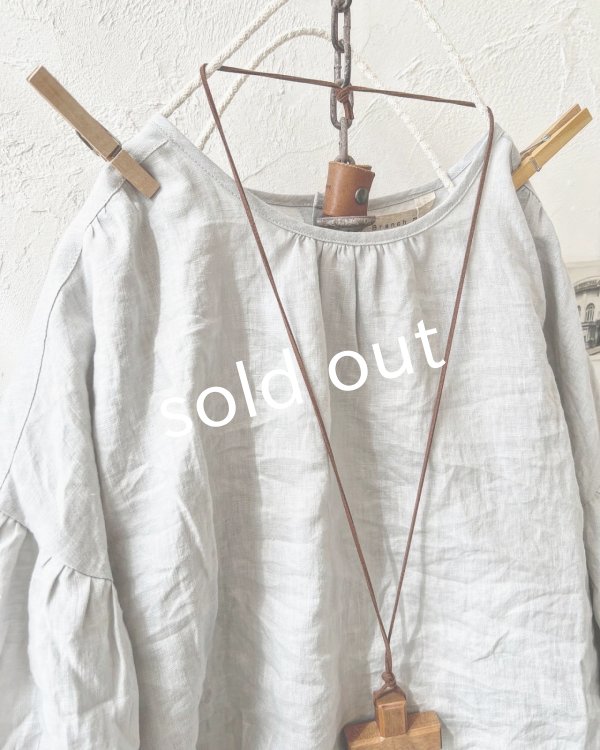 画像3: Branch m'/織姫炊きリネンプルオーバー・ライトグレー (3)