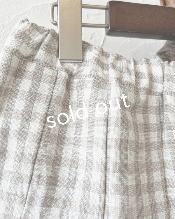 画像3: Branch m'/ギンガムチェックスカート・ベージュ (3)