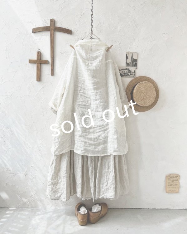 画像8: Branch m'/リネンのロングカーディガン・オフ (8)