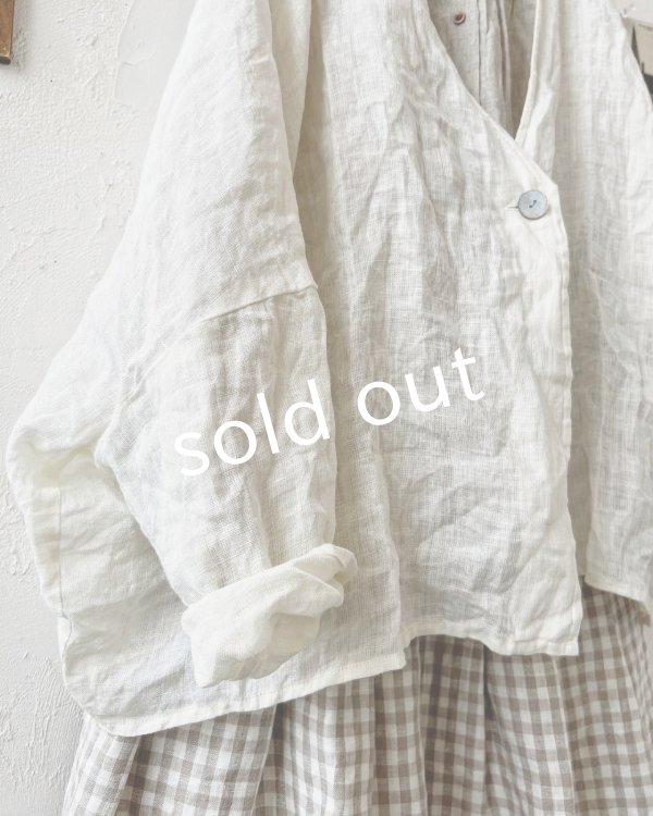 画像7: Branch m'/リネンのボレロカーディガン・黒 (7)