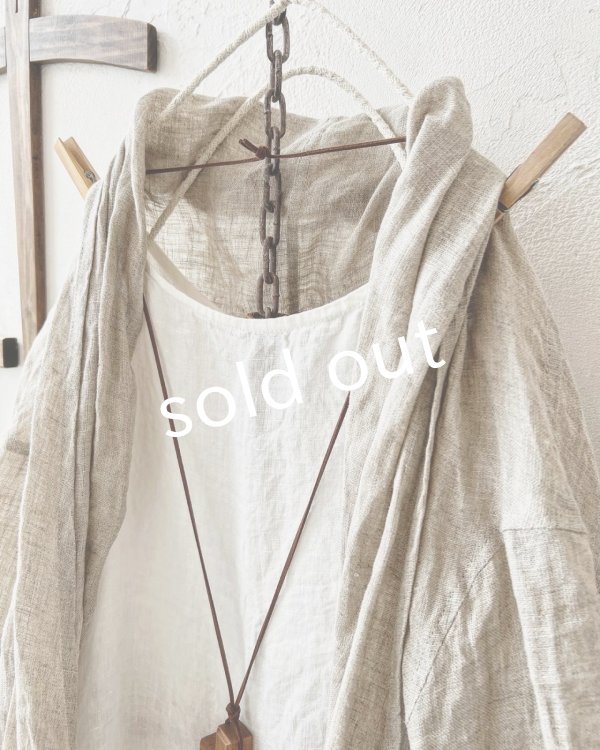 画像4: Branch m'/リネンのロングカーディガン・ナチュラル (4)