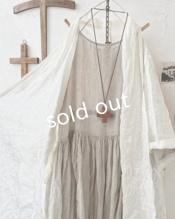 画像3: Branch m'/リネンのロングカーディガン・オフ (3)