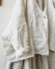 画像5: Branch m'/リネンのボレロカーディガン・オフ (5)