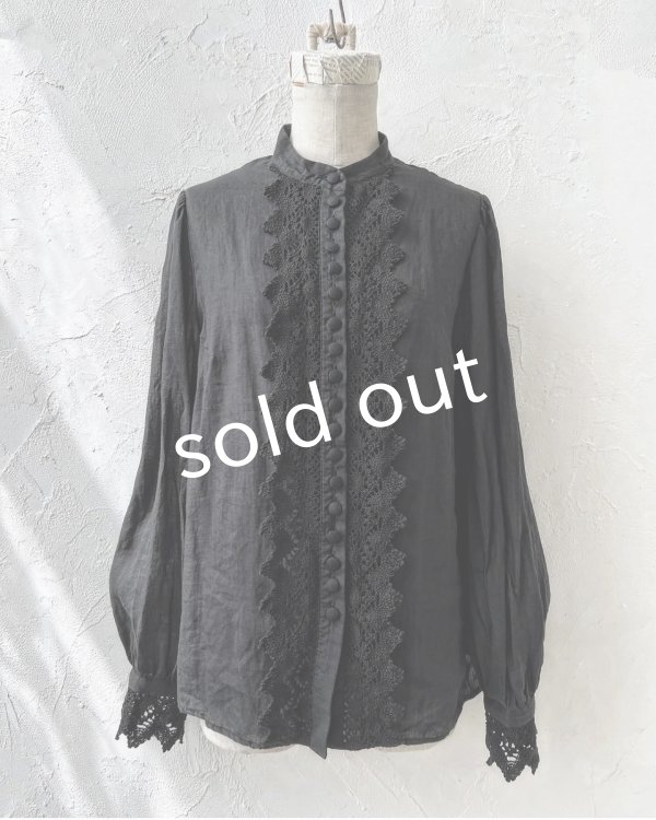 画像16: HALLELUJAH／2.Chimise a Dentelle レースブラウス・black (16)