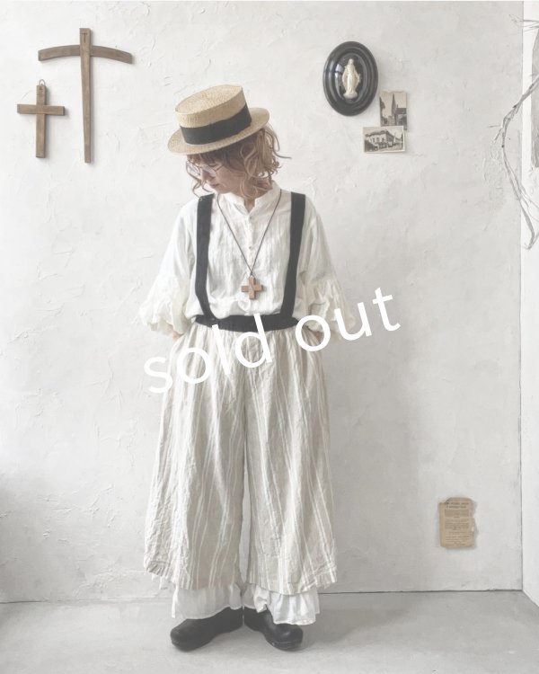 画像20: HALLELUJAH／12.Victorian Pantalon ヴィクトリアンパンタロン・flax stripe (20)