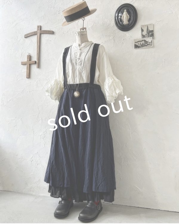 画像2: HALLELUJAH/12.Victorian Pantalon ヴィクトリアンパンタロン・navy stripe (2)