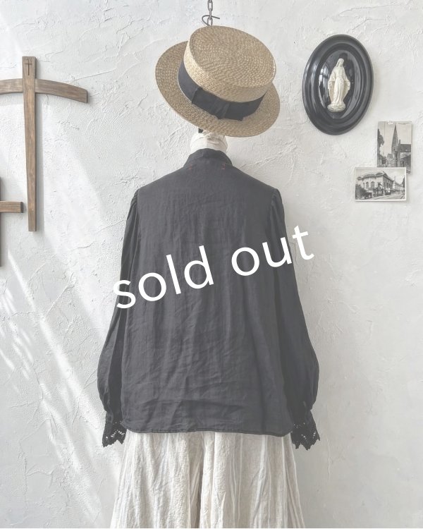 画像14: HALLELUJAH／2.Chimise a Dentelle レースブラウス・black (14)