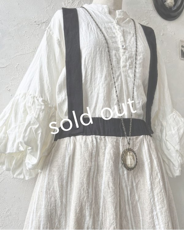 画像4: HALLELUJAH／12.Victorian Pantalon ヴィクトリアンパンタロン・flax stripe (4)