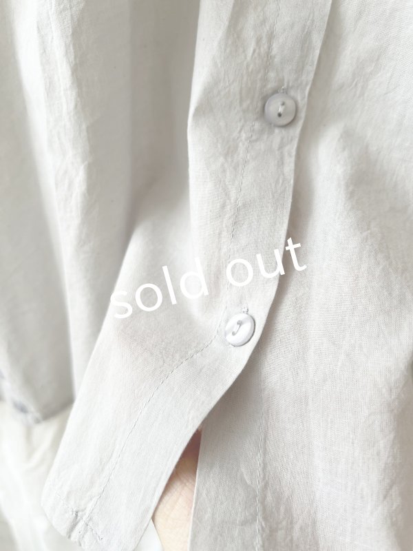 画像6: tegami/ニュアンスセーラー襟のブラウス・ライトグレー (6)