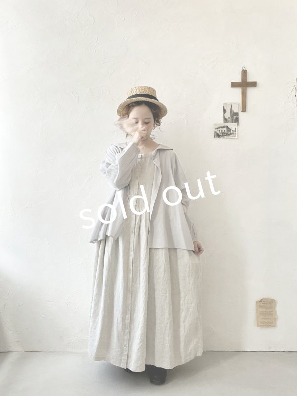 画像12: tegami/ニュアンスセーラー襟のブラウス・ライトグレー (12)