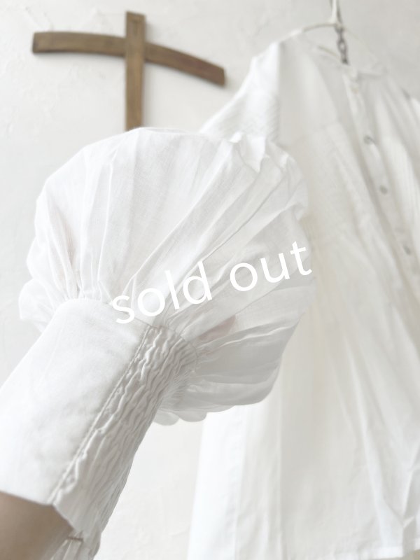 画像6: tegami/ドロップピンタックのカフスブラウス・オフ (6)