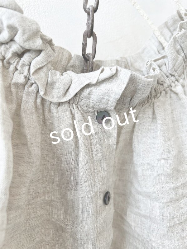 画像3: sloe/リネンギャザー襟のブラウス・ナチュラル (3)