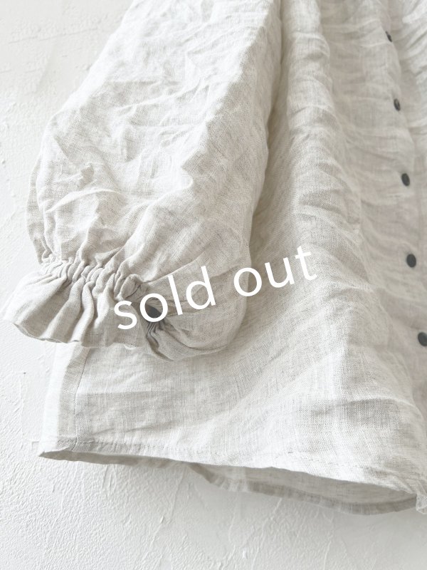 画像4: sloe/リネンギャザー襟のブラウス・ナチュラル (4)